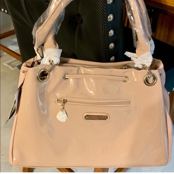 NICOLE LEE SEQUIN & PATENT LEATHER HANDBAG NWT - Picture 10 of 16